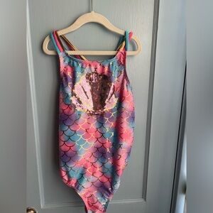 Betsey Johnson Kids Swim One Piece - Pink and Blue